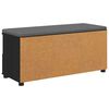 vidaXL Hall Bench with Cushion with Drawer Black Oak 100 x 38 x 46 cm