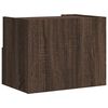 vidaXL Wall-mounted Bedside Cabinet Brown Oak 45x30x35 cm