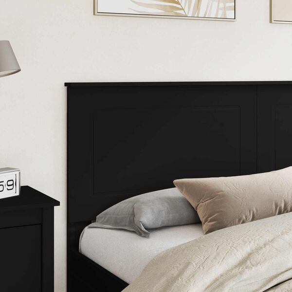 vidaXL Headboard Black Oak 200 cm Engineered Wood
