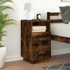 vidaXL Bedside Cabinet with 2 Drawers Smoked Oak 36x36x68 cm