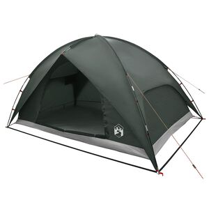 vidaXL Camping Tent with Rainfly Water-resistant 4-Person Army Green
