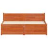 vidaXL Bed Frame Wax Brown 195.5 x 125.5 x 51 cm Solid Pine Wood
