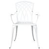 vidaXL Garden Table Set 3 pcs White Cast Aluminium