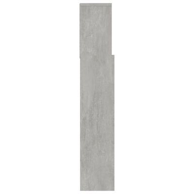 vidaXL Headboard Cabinet Concrete Grey 120x19x103.5 cm