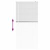 vidaXL Venetian Blinds Height Adjustable White 130 x 55 cm Aluminium