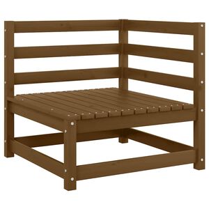 vidaXL Corner Sofa | Honey brown | Solid pinewood | Medium | Modular