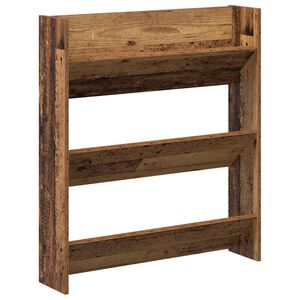 vidaXL Wall Shoe Cabinet Old Wood 80x18x90 cm Engineered Wood