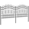 vidaXL Garden Fence Grey 240 x 140 cm Powder-coated steel