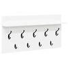 vidaXL Wall-Mounted Coat Rack White 80 x 40 x 12 cm Engineered wood