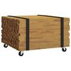 vidaXL Coffee Table Brown 60 x 60 x 38 cm Solid Teak Wood