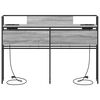 vidaXL Storage Headboard with Shelf Grey sonoma 150 cm Engineered wood