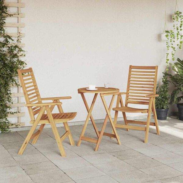 vidaXL Garden Chairs 2 pcs Brown 52 x 64.5 x 108 cm Solid Acacia wood