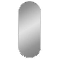 vidaXL Wall Mirror Silver 50x20 cm Oval