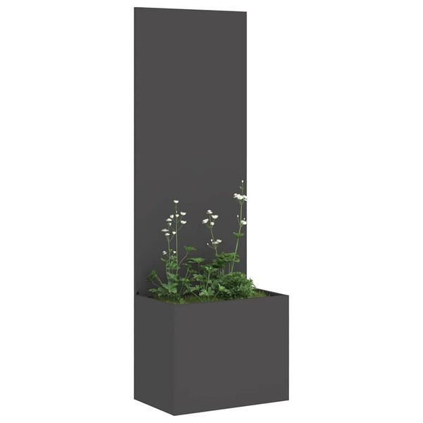 vidaXL Garden Privacy Screen Black 50 x 140 cm Cold-rolled steel