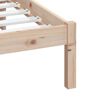 vidaXL Bed Frame without Mattress Solid Wood 200x200 cm (810037+814114)