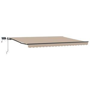 vidaXL Retractable Awning Beige 400 x 300 cm Fabric and Aluminium