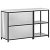 vidaXL Kitchen Storage Set with Shelf with Storage 2 pcs Silver Steel