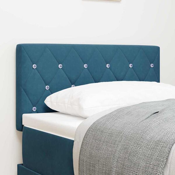 vidaXL Headboard with Headboard Dark Blue 80 cm Faux Leather