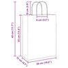 vidaXL Paper Bags 250 pcs with Handles Brown 26x12x35 cm