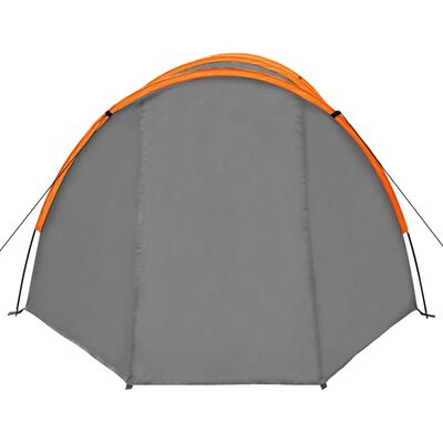 vidaXL Camping Tent 4 Persons Grey and Orange