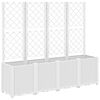 vidaXL Garden Planter with Trellis White 160x40x140 cm PP