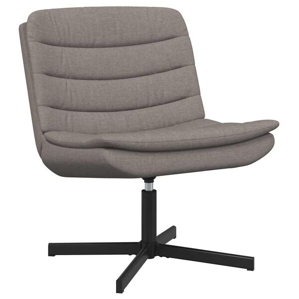 vidaXL Swivel Chair Taupe 63 x 75 x 76 cm Fabric