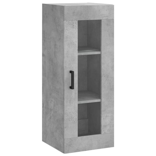 vidaXL Wall Mounted Cabinet Concrete Grey 34.5x34x90 cm