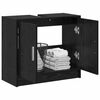 vidaXL Bathroom Cabinet Black Oak 63 x 29 x 55 cm Engineered wood