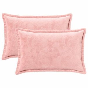 vidaXL Cushion Cover 2 pcs HOUTEN Pink 50 x 80 cm Flannel
