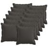 vidaXL Cushion Cover 12 pcs HOUTEN Dark Grey 45 x 45 cm Faux Linen