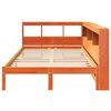 vidaXL Bookcase Bed without Mattress Wax Brown 135x190 cm Solid Wood Pine