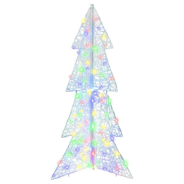 vidaXL Christmas Tree with 100 LEDs Multicolour 120 cm Acrylic