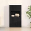 vidaXL Highboard Black oak 80 x 33 x 150 cm Engineered wood