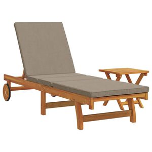 vidaXL Sun Lounger Reclining 1-person 2 pcs Brown Solid Acacia Wood