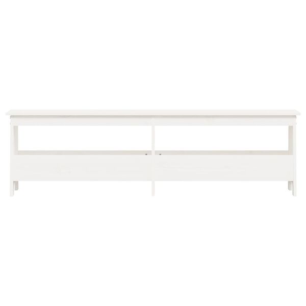 vidaXL Hall Bench White 160x28x45 cm Solid Wood Pine