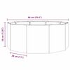 vidaXL Planter White 90 x 90 x 35 cm Steel