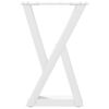 vidaXL Coffee Table Legs 2 pcs White 38x(42-43.3) cm Steel