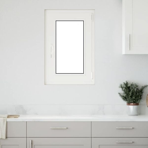 vidaXL Basement Window "RISOR" 50x75 cm Tilt&Turn DIN Right White
