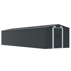 vidaXL Garden Shed Anthracite 257x990x181 cm Galvanised steel