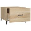 vidaXL Coffee Table with Metal Legs 2 pcs Sonoma Oak 50x50x40 cm