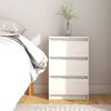 vidaXL Bedside Cabinet White 40x29.5x64 cm Solid Pine Wood