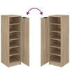 vidaXL Shoe Cabinet Sonoma Oak 30x35x100 cm Engineered Wood