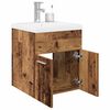 vidaXL Sink Cabinet with Built-in Basin and Faucet Old Wood