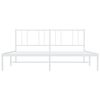vidaXL Metal Bed Frame without Mattress with Headboard White 183x213cm