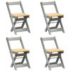 vidaXL 5 Piece Butterfly Dining Set Corona Foldable Grey Pinewood