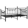 vidaXL Daybed Frame with Headboard Black 100 x 190 cm Steel