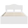 vidaXL Bed Frame with Headboard White 120 x 200 cm Solid Pine Wood