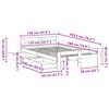 vidaXL Bed frame without Mattress Wax Brown 135x190 cm Double Solid Wood Pine