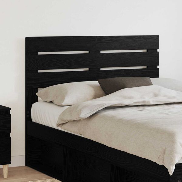 vidaXL Headboard Black Oak 120 cm Engineered wood