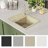 vidaXL Granite Kitchen Sink Single Basin Beige